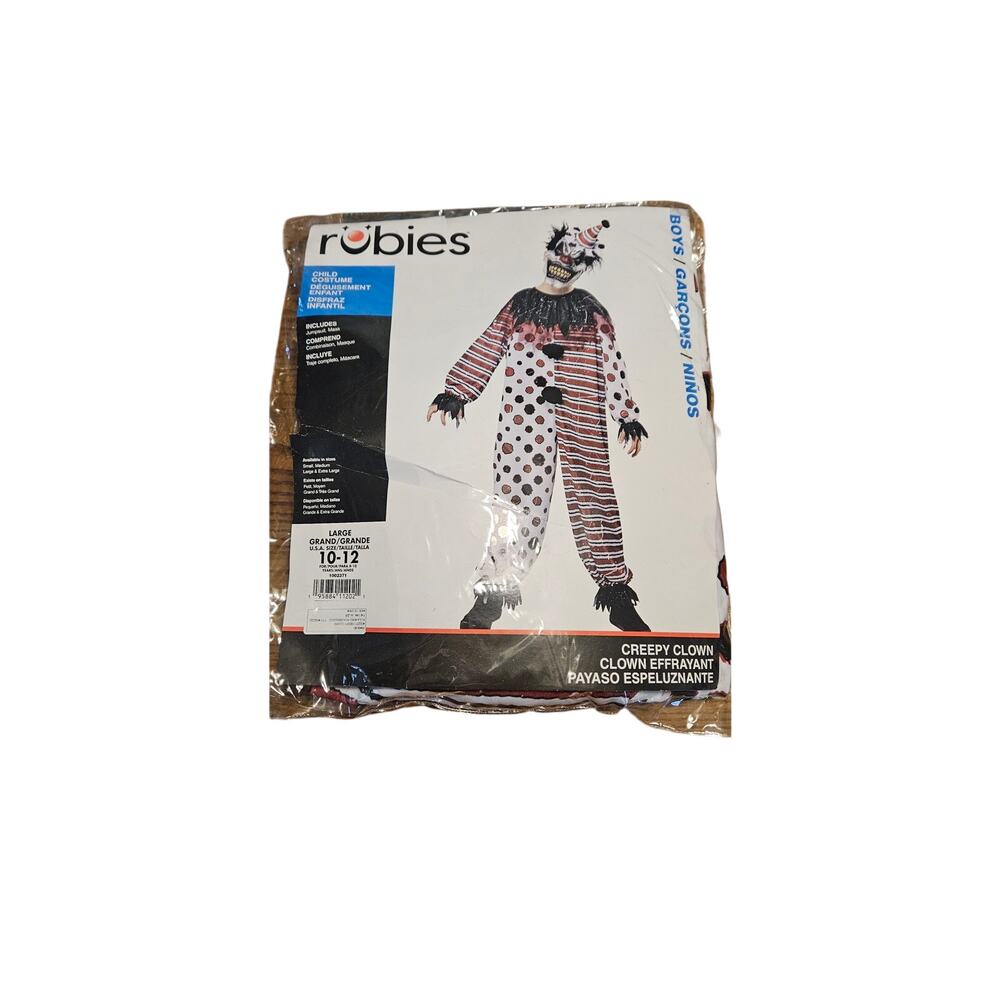 Rubies Creepy Clown Costume for Kids Unisex Kids